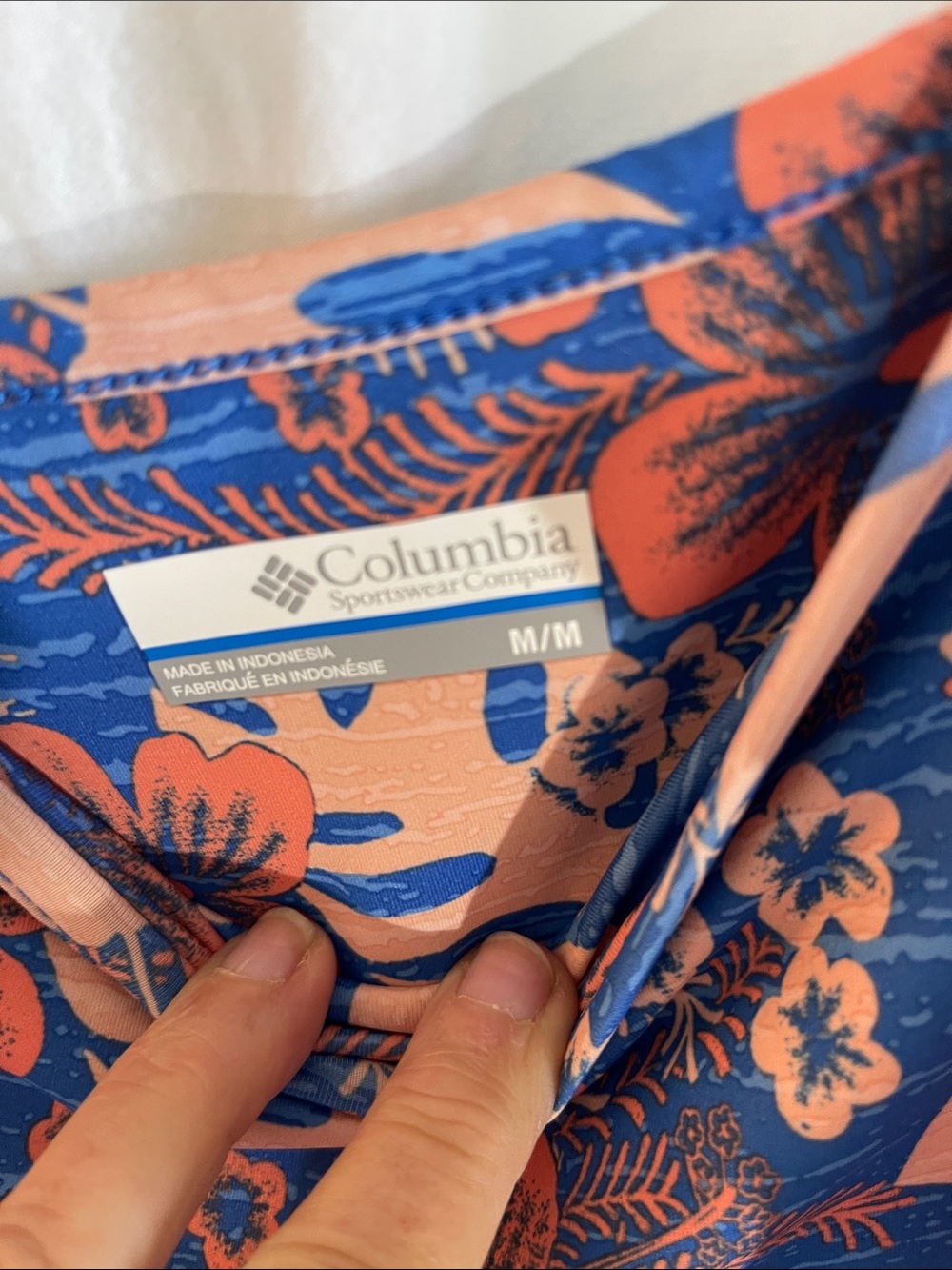 Columbia PFG Floral Scoop-Neck Athletic Sundress in Blue and Peach Size M - Picture 5 of 7
